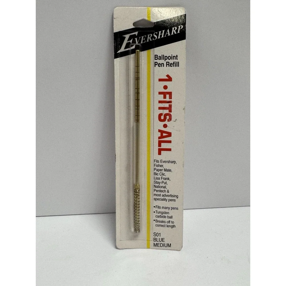 VTG EVERSHARP BALLPOINT PEN REFILL 1 FITS ALL S01 MEDIUM BLUE‎ NOS